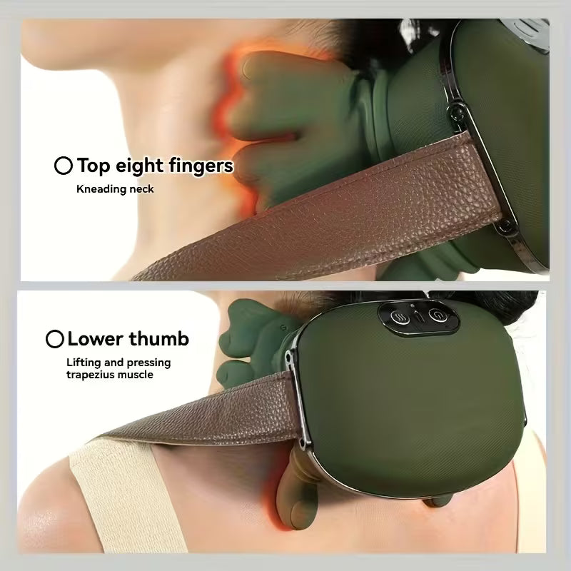 Neck and Shoulder Massager with Heat — Deep Tissue Shiatsu Kneading, Cordless & Rechargeable