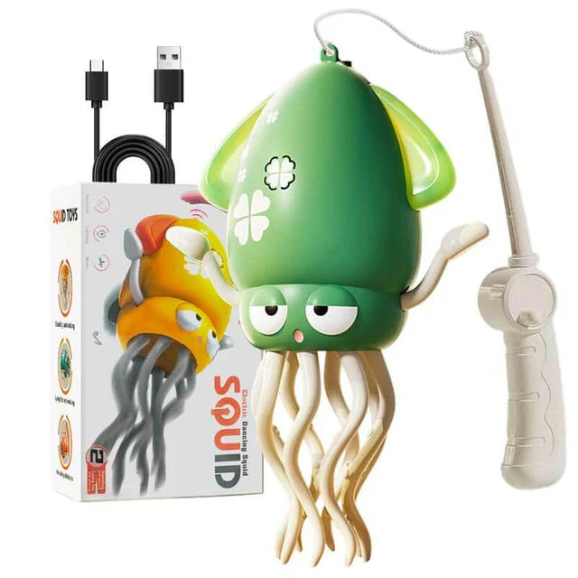 Electric Dancing Squid Toy with LED Lights & Music | USB Rechargeable