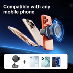 360° Rotatable Vacuum Magnetic Phone Holder — Foldable Car Mount with Electric Suction for Dashboard, Windshield & Desk