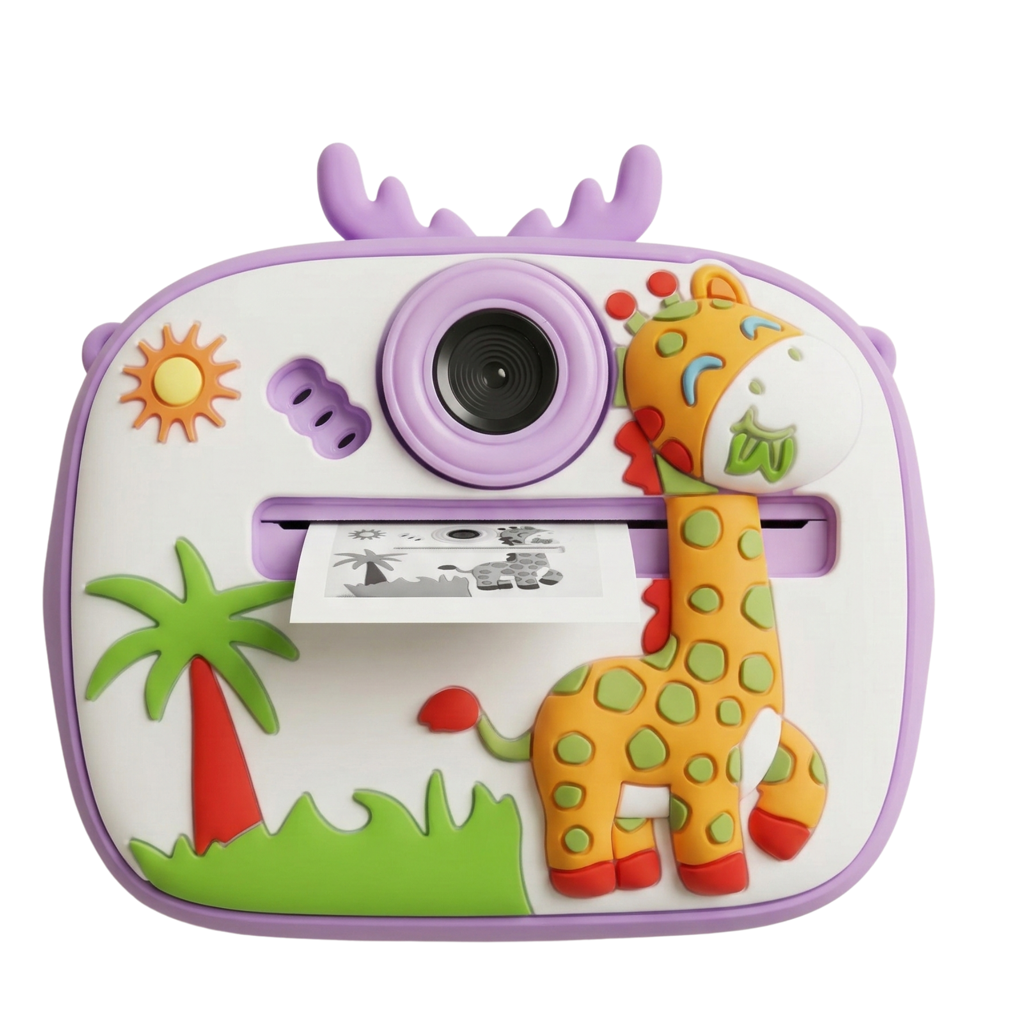 Kids Instant Thermal Print Camera with 1080P Video Recording, Music and Games