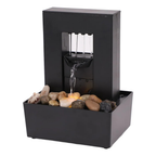LED Fountain with Natural River Stones