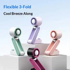 3-in-1 Foldable Cooling Fan with "Ice" Technology, 199 Speeds & 3600mAh Battery – Stay Cool Anywhere