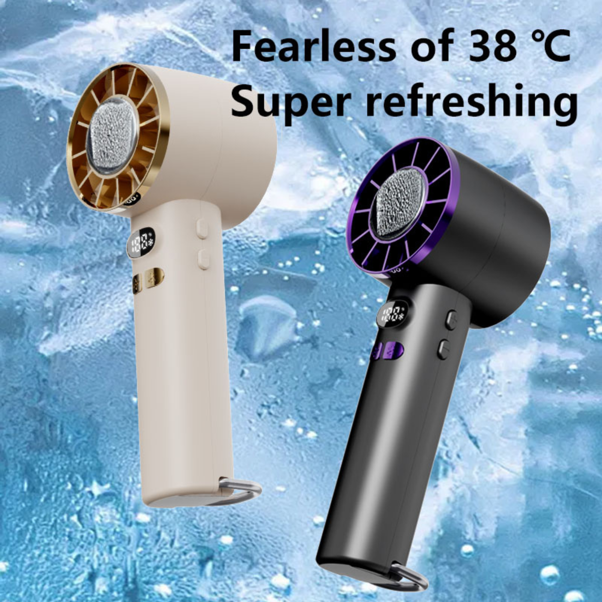Ice Pack Fan – USB Rechargeable Handheld Cooling Fan