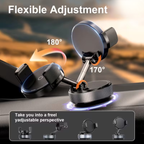 360° Rotatable Vacuum Magnetic Phone Holder — Foldable Car Mount with Electric Suction for Dashboard, Windshield & Desk
