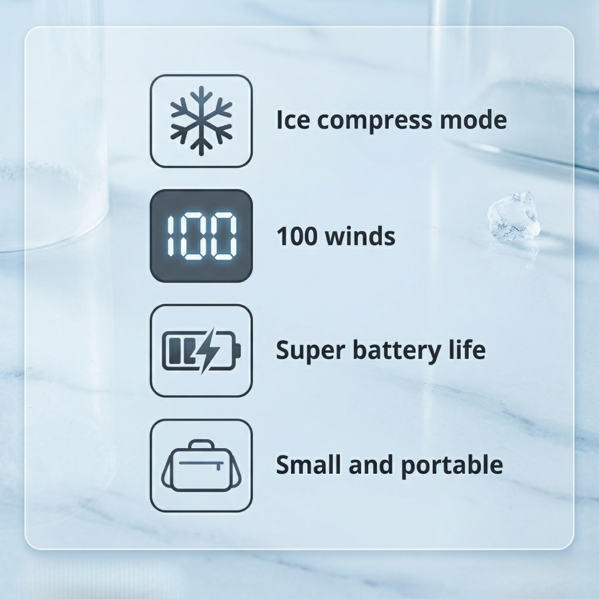 Ice Pack Fan – USB Rechargeable Handheld Cooling Fan