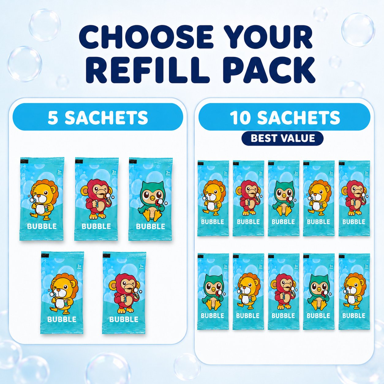 Bubble Solution Refill Sachets