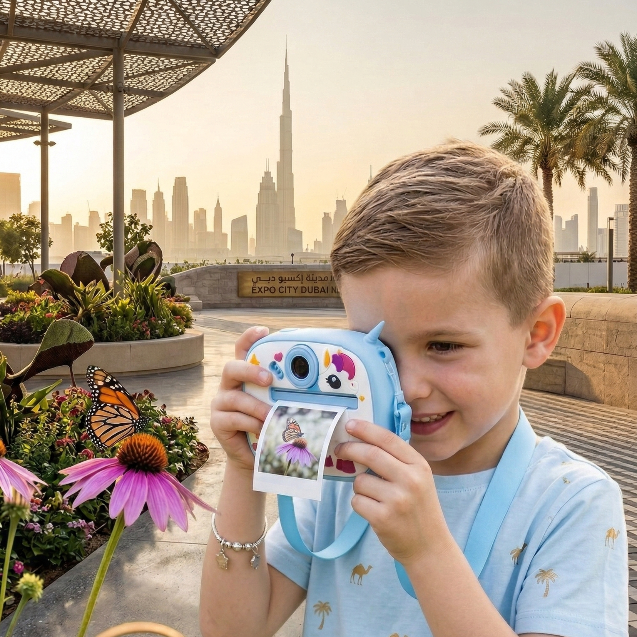 Kids Instant Thermal Print Camera with 1080P Video Recording, Music and Games