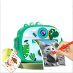 Kids Instant Thermal Print Camera with 1080P Video Recording, Music and Games