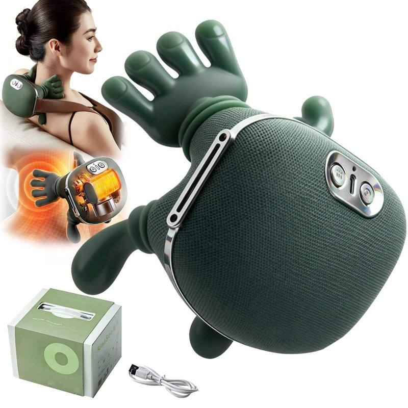 Neck and Shoulder Massager with Heat — Deep Tissue Shiatsu Kneading, Cordless & Rechargeable