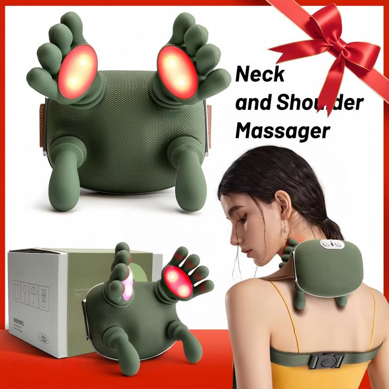 Neck and Shoulder Massager with Heat — Deep Tissue Shiatsu Kneading, Cordless & Rechargeable
