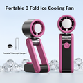 3-in-1 Foldable Cooling Fan with "Ice" Technology, 199 Speeds & 3600mAh Battery – Stay Cool Anywhere