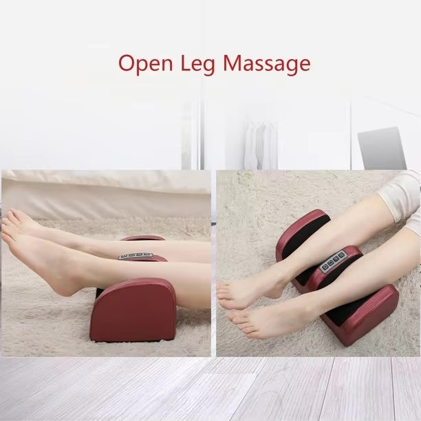 Electric Foot & Calf Massager Machine with Heat – Deep Kneading, Rolling & Vibration