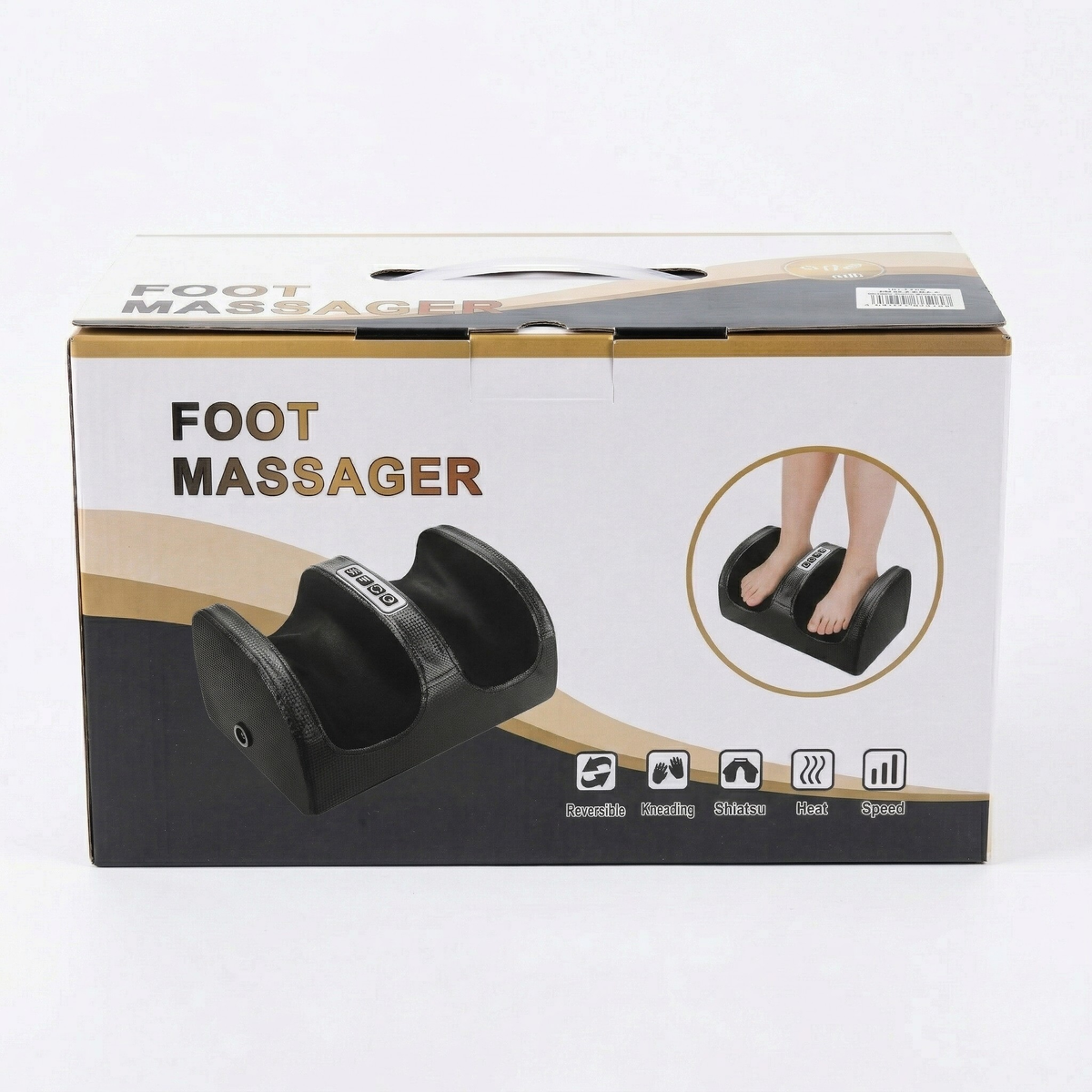Electric Foot & Calf Massager Machine with Heat – Deep Kneading, Rolling & Vibration