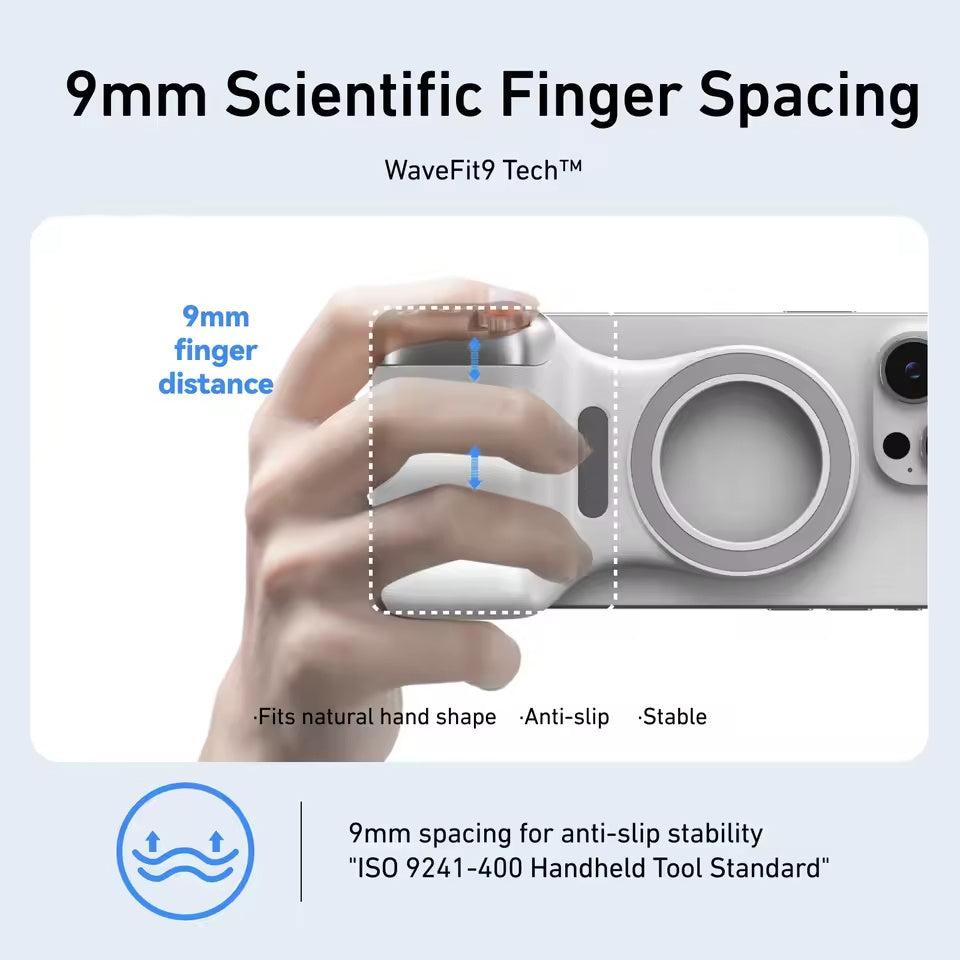 Magnetic Phone Camera Grip with Wireless Remote & Anti-Shake Stabilizer