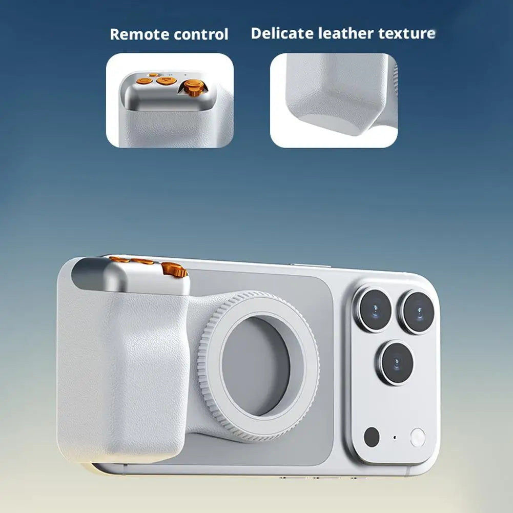Magnetic Phone Camera Grip with Wireless Remote & Anti-Shake Stabilizer
