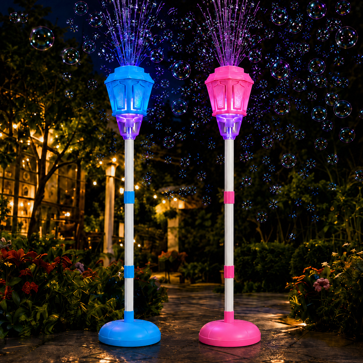 Automatic Bubble Machine for Kids with Lights, Music & Remote Control