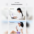 3-in-1 Foldable Cooling Fan with "Ice" Technology, 199 Speeds & 3600mAh Battery – Stay Cool Anywhere