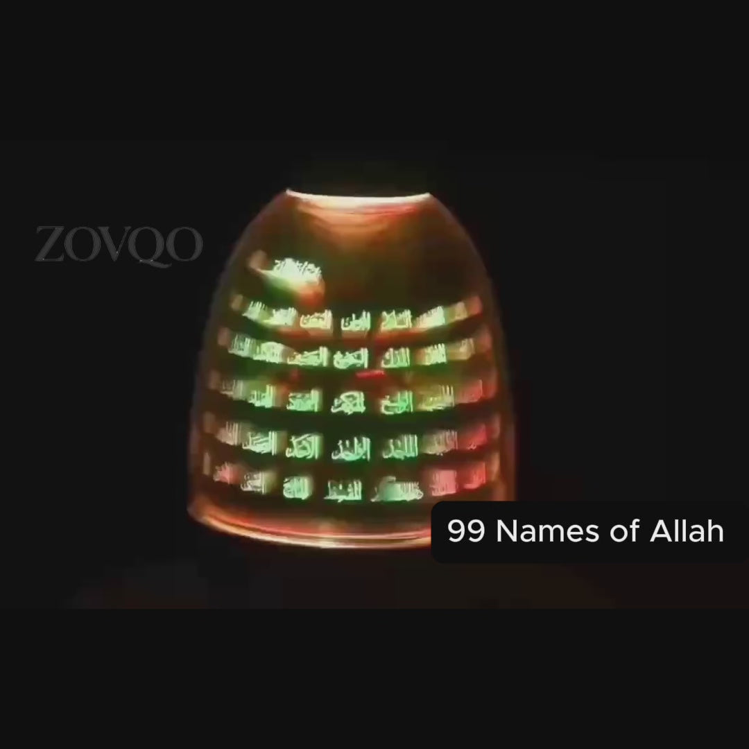 99 Names of Allah LED Quran lamp