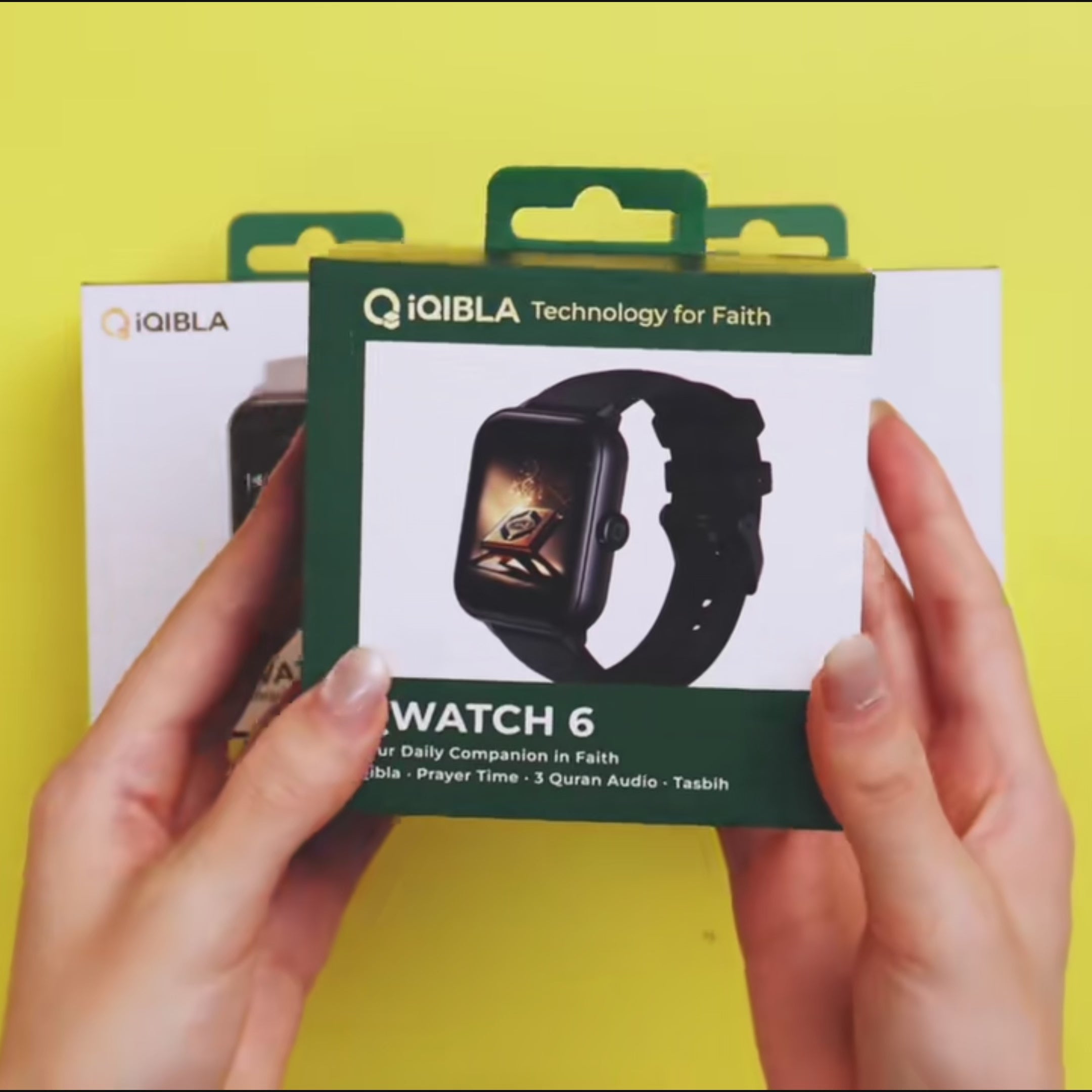 Islamic Smart Watch with Qibla Finder & Prayer Times | iQibla Qwatch S6