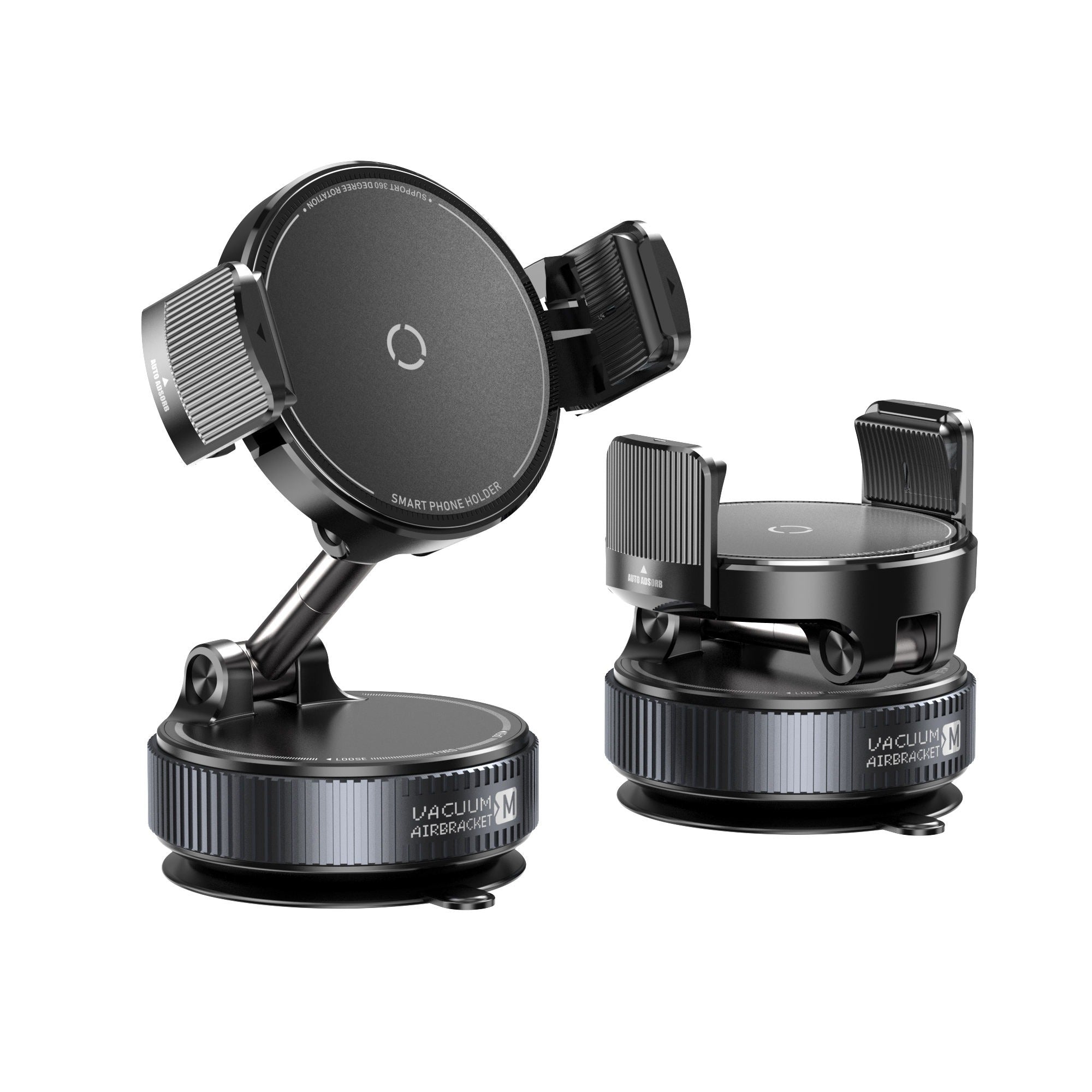 360° Rotatable Vacuum Magnetic Phone Holder — Foldable Car Mount with Electric Suction for Dashboard, Windshield & Desk